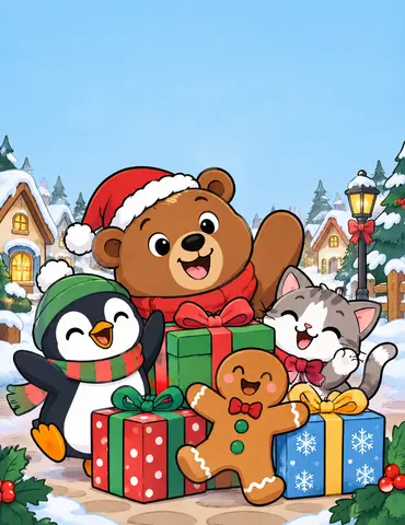 Cover of Jingle Wiggle Christmas, kids' coloring book by printhustle creations