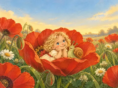 Cover of The Girl in the Poppy, picture book by Chris Iosif
