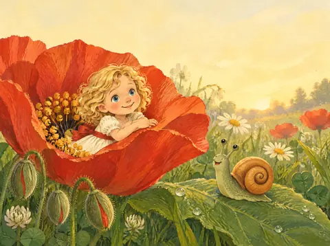 One morning, a poppy whispered, “Hello.”