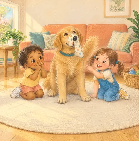 One sock, two giggles, three waggle-wiggles!