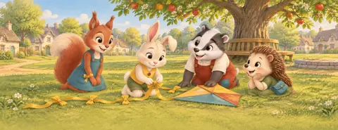 This time, Pip held the loop with his thumb. He pulled each end. He tugged again. The knot stayed snug! Pip hummed. Tail…