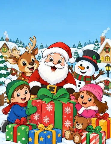 Cover of Christmas Cheer to Color, kids' coloring book by Crystal Pineault-Young