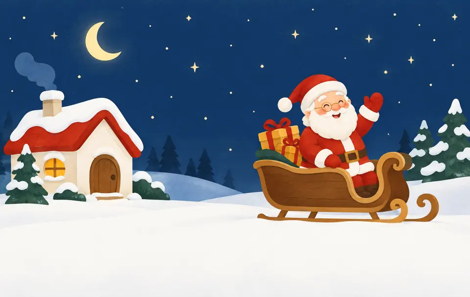 Père Noël, en route.
