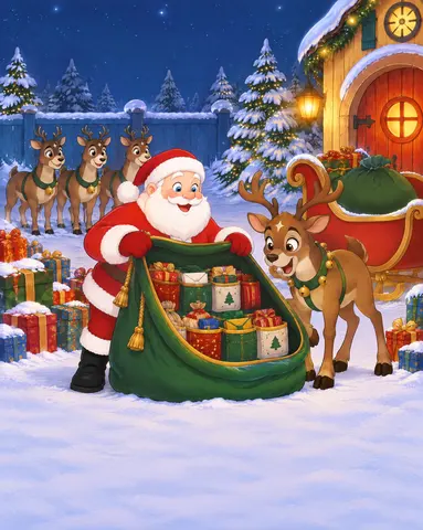 Le Père Noël ouvre son sac. Surprise : des poches numérotées ! « Une poche par arrêt. Fini la chasse au paquet caché ! »