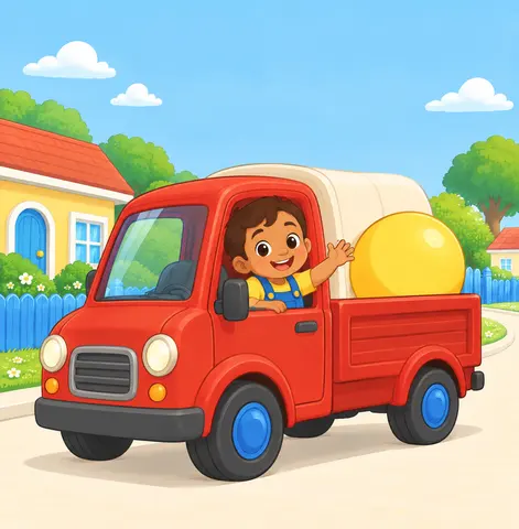 Cover of Ammar’s Big Red Truck, a counting book