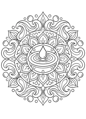 Page 7 of Ocean Currents: Mandalas to Color