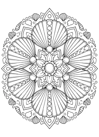 Page 9 of Ocean Currents: Mandalas to Color