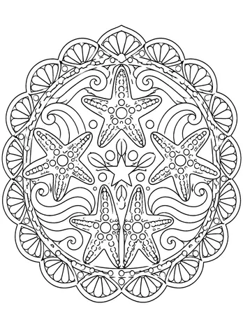 Page 11 of Ocean Currents: Mandalas to Color