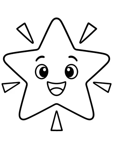 Big Bright Star Color the star with your favorite colors.