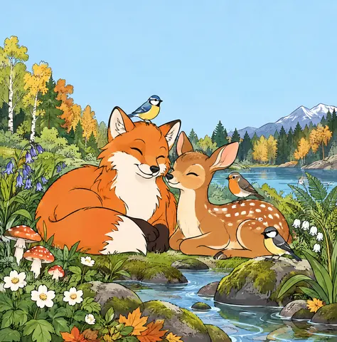 Cover of Au creux des bois, an adult coloring book by Jolis Instants