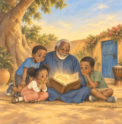 Cover of The Baobab Who Opened Its Arms, picture book by Dado ly