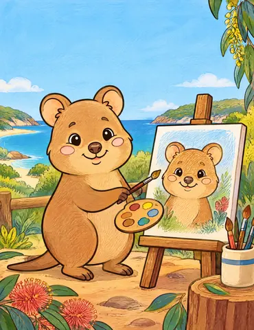 Cover of Be Happy Like a Quokka, an adult coloring book by Ibette Gonzalez