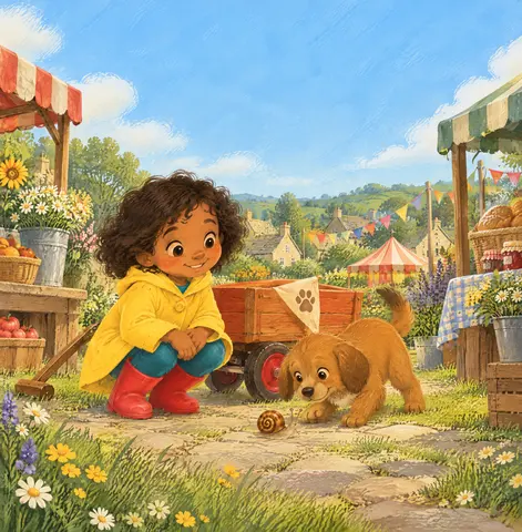 Cover of Violet and Treacle’s Village Adventures, picture book by Hoops