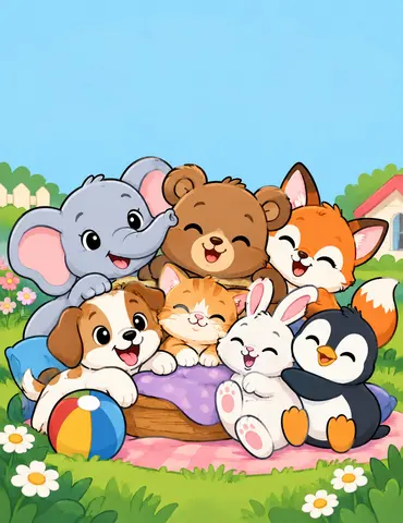 Cover of Cute Little Animal Friends, kids' coloring book by Nicole Comise