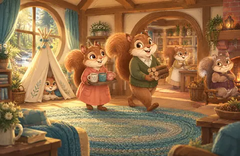 Deep in the whispering woods, beneath the towering trees, just past the babbling brook, lay a cosy cottage and inside of…