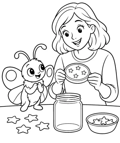 Safe Lid Check Color the adult and the star lid.