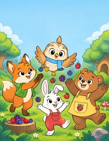 Cover of Ollie’s Silly Forest Friends, kids' coloring book by Roschelle