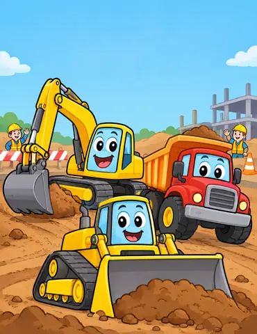 Cover of My First Construction Coloring Book, a kids' coloring book by Lennon & Peyton Publishing