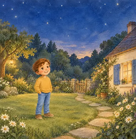 Every evening, Leo counted little lights.