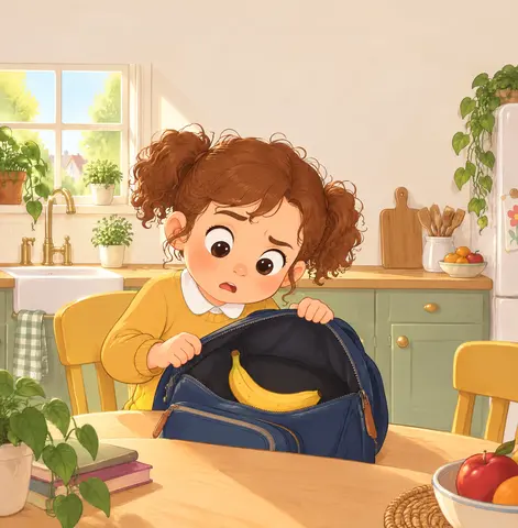 There was only... a banana. Emma stared at it. "Where did you come from?" The banana did not answer.