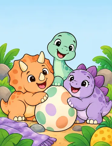 Cover of My First Baby Dinosaur Coloring Book, kids' coloring book by Hailey