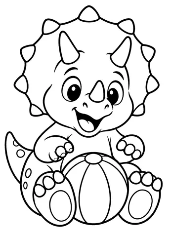 Page 11 of My First Baby Dinosaur Coloring Book
