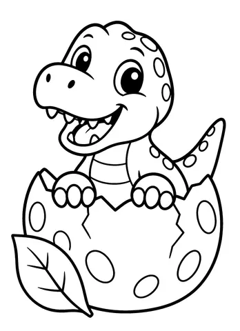 Page 7 of My First Baby Dinosaur Coloring Book