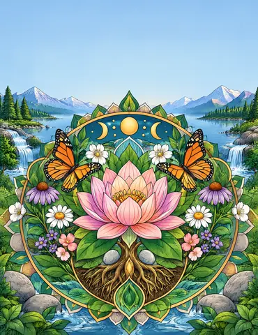 Cover of Mandalas d’Ancrage, adult coloring book by Boutheina Kouki