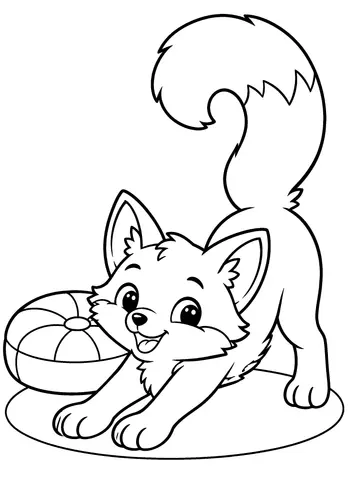 Page 9 of Baby fox color book