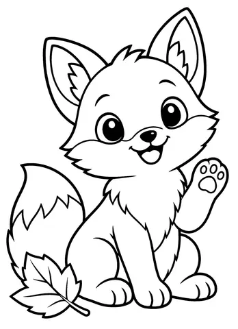 Page 7 of Baby fox color book