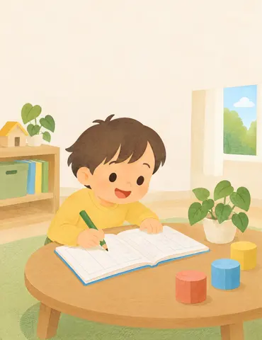 Cover of はじめてのひらがな練習帳, an educational workbook by king