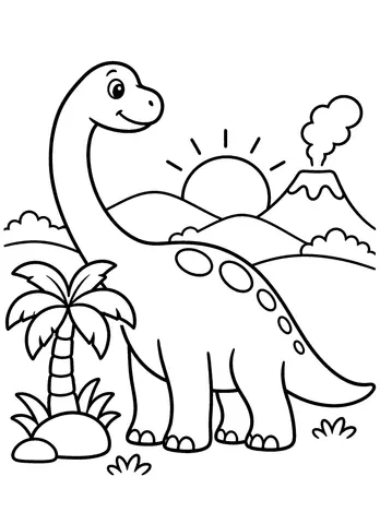 Page 9 of Dino Days: A Prehistoric Coloring Adventure