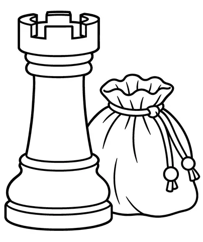 The Steady Rook Color the rook and the piece bag.