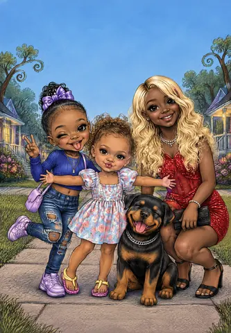 Cover of Yanni and Friends: It's the Girls' World, a kids' activity book by Lestarr Marie