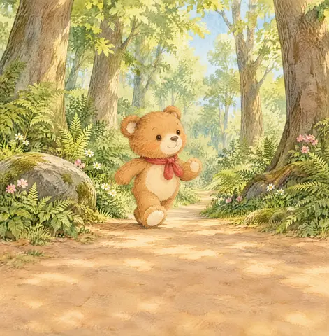 One day, Berry goes for a walk in the woods.