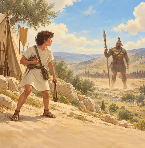 There stood Goliath, taller than anyone!
