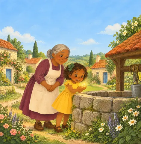 Cover of The Little Village and the Magic Seed, a picture book by wick