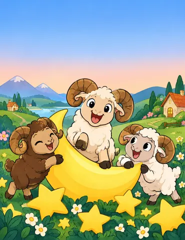 Cover of Little and Moon: Aries, kids' coloring book by Raya