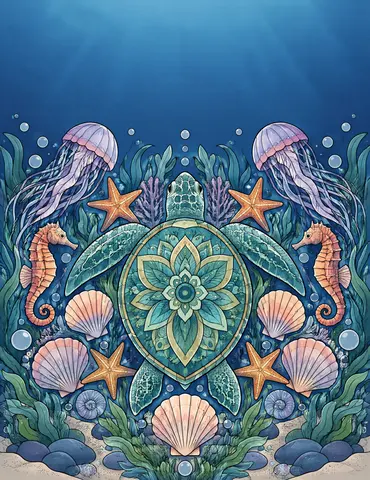 Cover of Tides in Symmetry, adult coloring book by Farhana Jahan