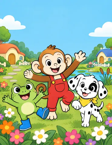 Cover of Max and the Giggle Parade, a kids' coloring book by Sayed Musawer Abdullah Rostayee