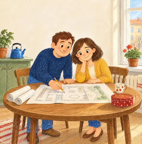 Their new home began on paper.
