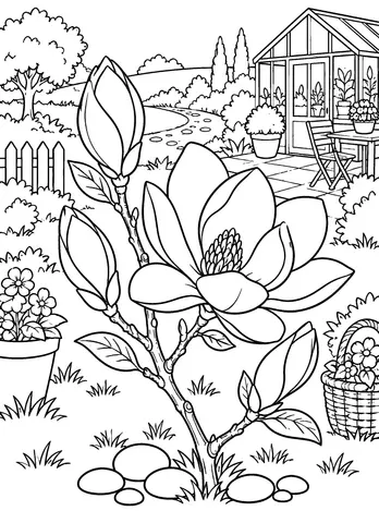Page 7 of Blütenzeit zum Ausmalen