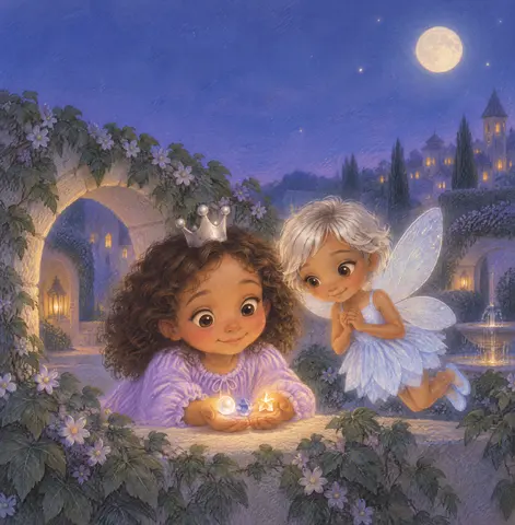 Cover of Iris and the Moonlit Gems, picture book by Rebecca moon