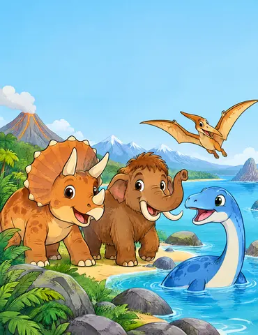 Cover of Prehistoric Days to Colour, kids' coloring book by Ragnar W.
