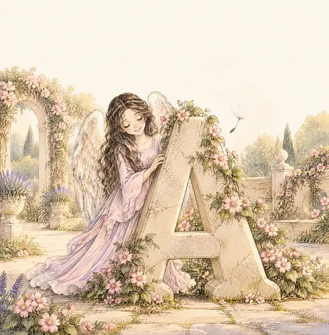 Cover of Angels Among the Letters, a picture book by Inka Novak