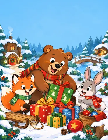 Cover of Jingle Tails and Christmas Trails, kids' coloring book by John