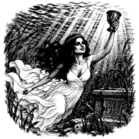 Savva retrieves the ancient Silver Cup from the river altar.