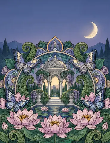 Cover of Enchanted Worlds, adult coloring book by Bogdan Constantinescu
