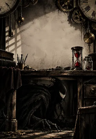 Cover of Act I: The Haunted Atelier of the Clockmaker, a guided journal by Nevada Bird