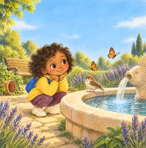 Cover of Iris at the Fountain, picture book by A. Brooks